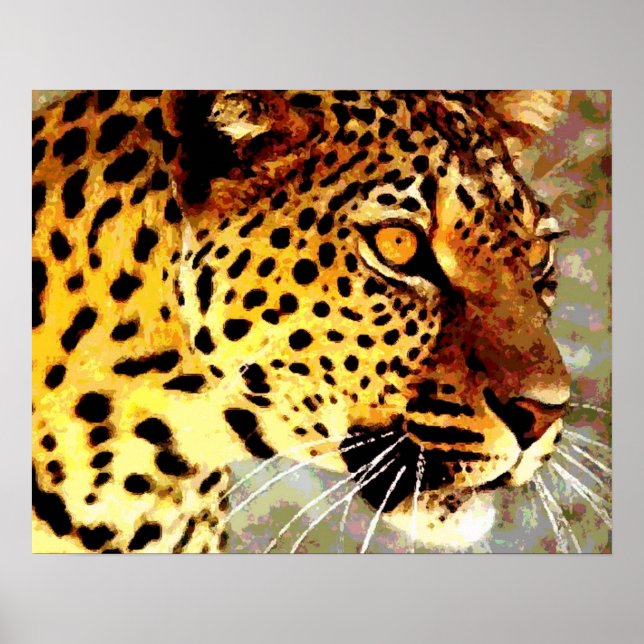 Öga Poster utskrift av leopard (Framsidan)
