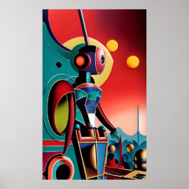 Öga Robot - Ken Gage Surreal Art Poster