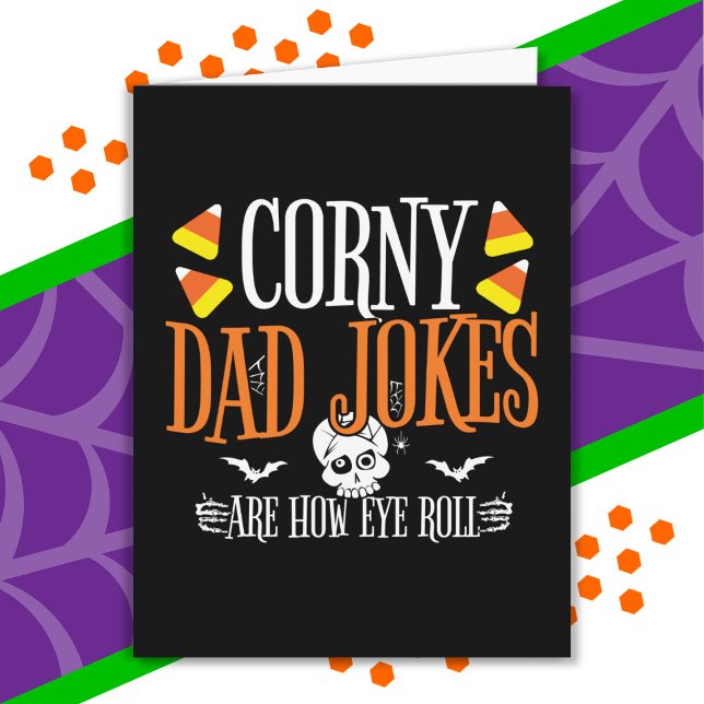 Öga Roll Joke Halloween Corny Pappa Jokes Hallowee Kort (Skapare uppladdad)