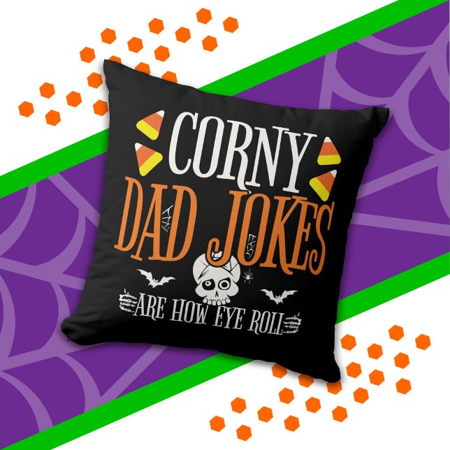 Öga Roll Joke Halloween Corny Pappa Jokes Hallowee Kudde (Skapare uppladdad)