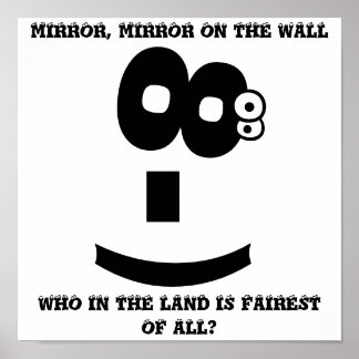 Öga-Rolling emoticon magic spegel Poster