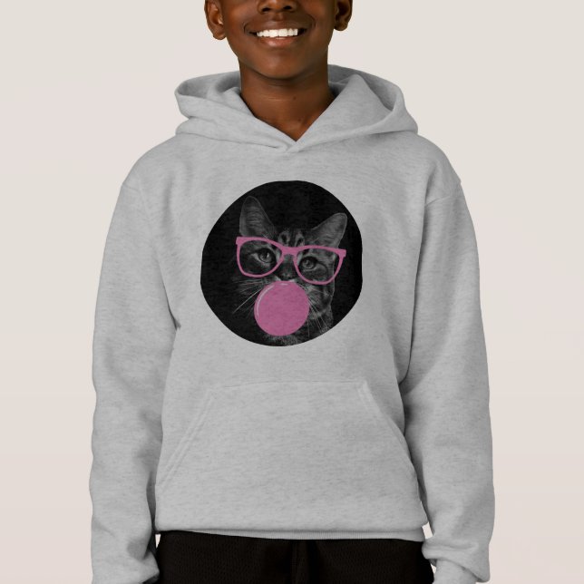 öga-rosa och tuggummi från kattungar t shirt (Framsida)