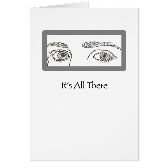 Öga säger allt. hälsningskort (Framsidan)