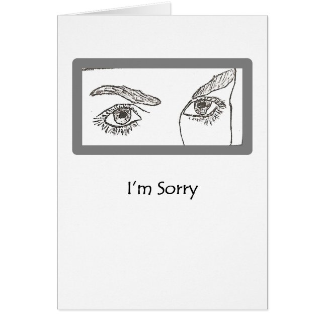 Öga säger allt. hälsningskort (Framsidan)