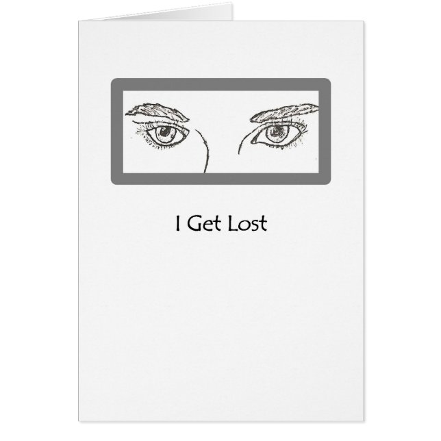 Öga säger allt. hälsningskort (Framsidan)