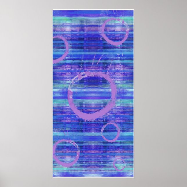 Öga Se Abstrakt med blå färgton Poster utskrift (Framsidan)