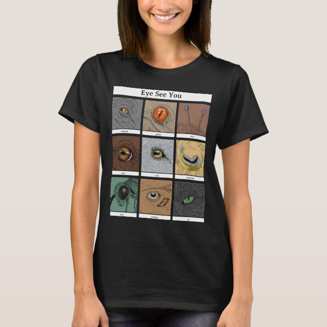 Öga Se dig, djurparken, ögon T Shirt (Framsida)