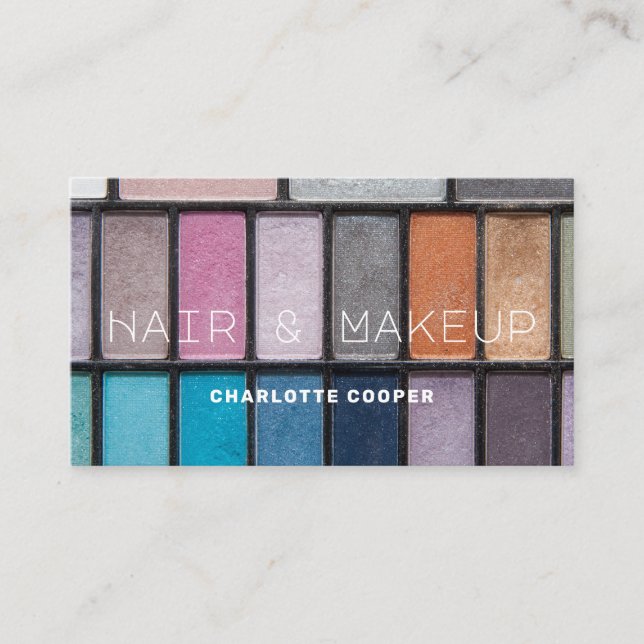 Öga Shadow Hair Makeup Visitkort (Framsida)