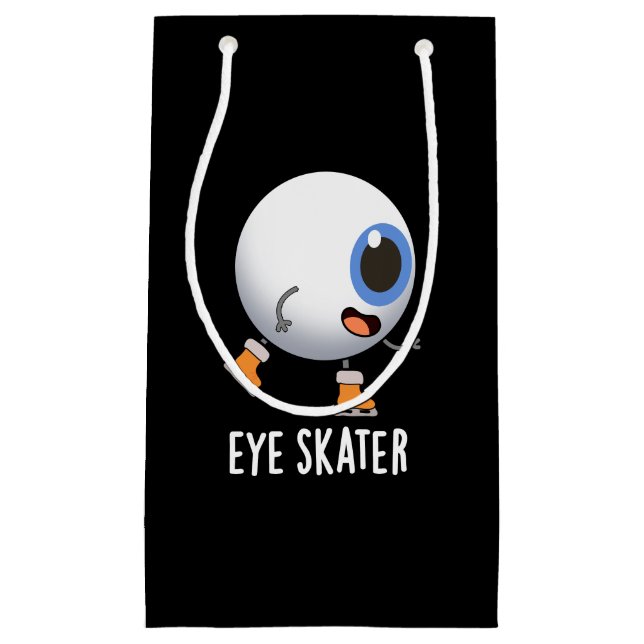 Öga Skater Funny Ice Skating Pun Mörk BG (Framsidan)