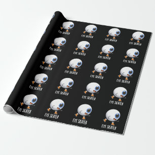 Öga Skater Funny Ice Skating Pun Mörk BG Presentpapper
