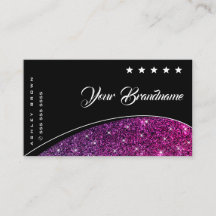 Öga som fångar Lila Glitter Stars på Elegant Black