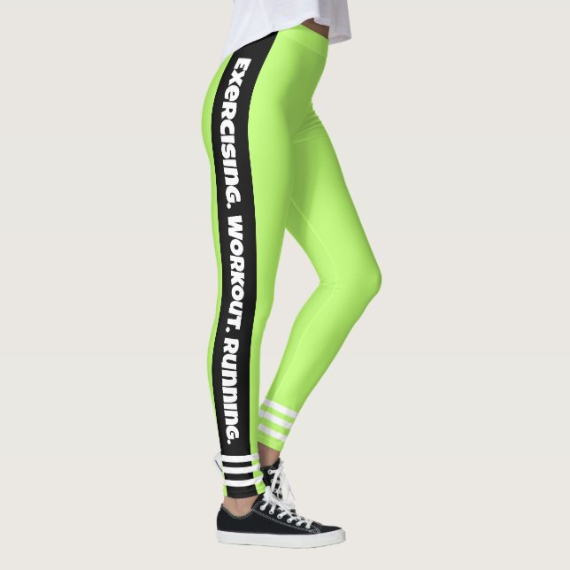 Öga som fångar ljus grönt ny träning Workout Leggings (Höger)