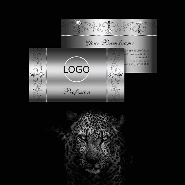 Öga som fångar Silver Tioarmad judar med Logotyp Visitkort (Skapare uppladdad)