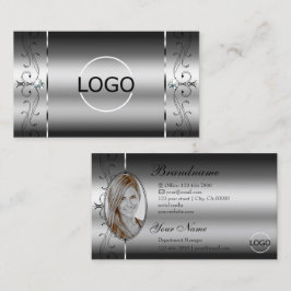 Öga som fångar Silver Tioarmad judisk Logotyp och  Visitkort