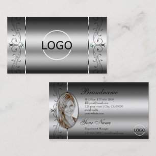 Öga som fångar Silver Tioarmad judisk Logotyp och Visitkort