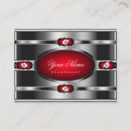 Öga som fångar upp Silver och Färg med röd överton Visitkort