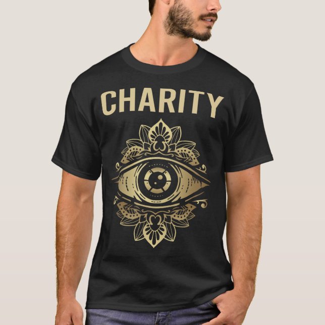 Öga som iakttar välgörenhet t shirt (Framsida)