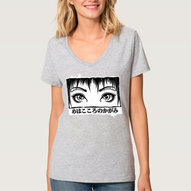Öga, Soul, Manga Illustration T Shirt (Framsida)