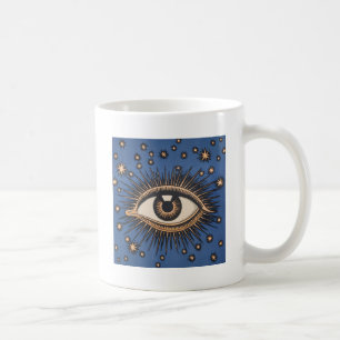 Öga Stars Måne Celestial Nouveau Kaffemugg