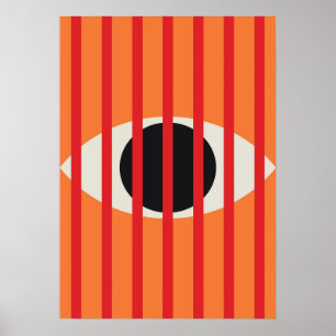 Öga Strip Watch Red Poster