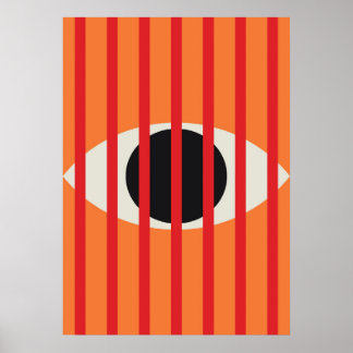 Öga Strip Watch Red Poster