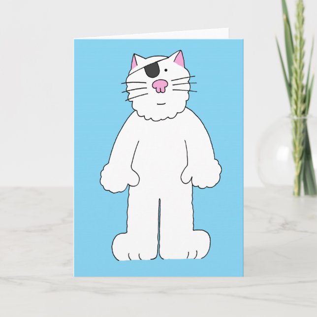 Öga Surgery kommer snart Tecknad Cat Kort (Framsida)