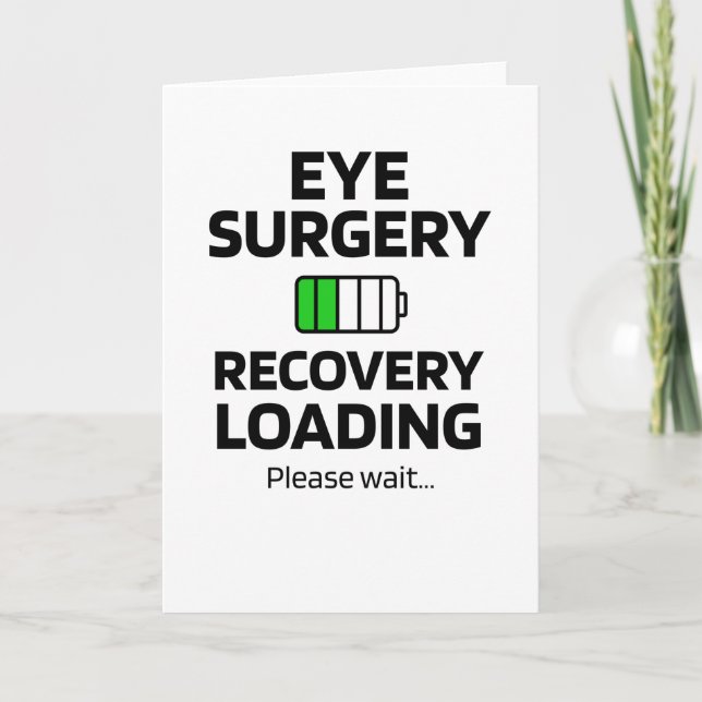 Öga Surgery Recovery Gifts Glaucoma Cataract LASIK Kort (Framsida)
