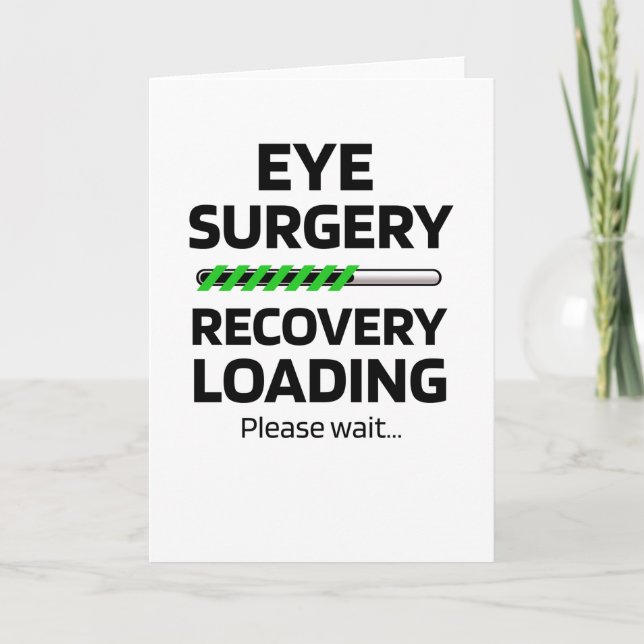 Öga Surgery Recovery Gifts Glaucoma Cataract LASIK Kort (Framsida)