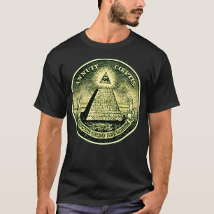 Öga-symbolen masonic pyramid triang t shirt