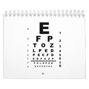 Öga Test Chart Exam Kalender
