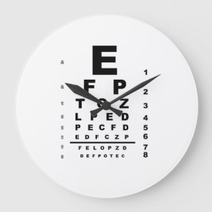 Öga Test Chart Exam Stor Klocka