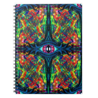 Öga Twisted och Trippy Painting Anteckningsbok Med Spiral