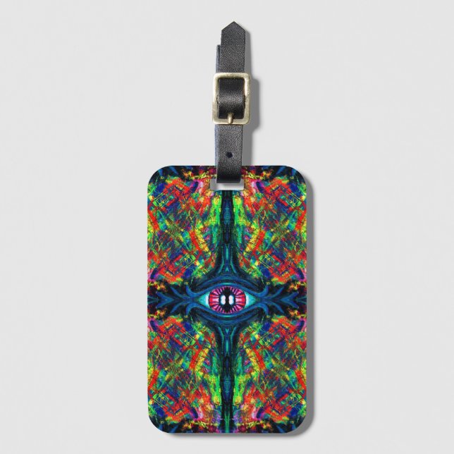 Öga Twisted och Trippy Painting Bagagebricka (Framsida vertikal)