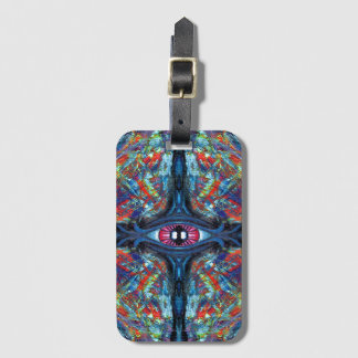 Öga Twisted och Trippy Painting Blue Bagagebricka