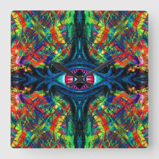 Öga Twisted och Trippy Painting Fyrkantig Klocka