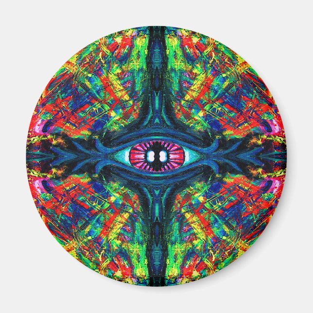 Öga Twisted och Trippy Painting Magnet (Framsidan)