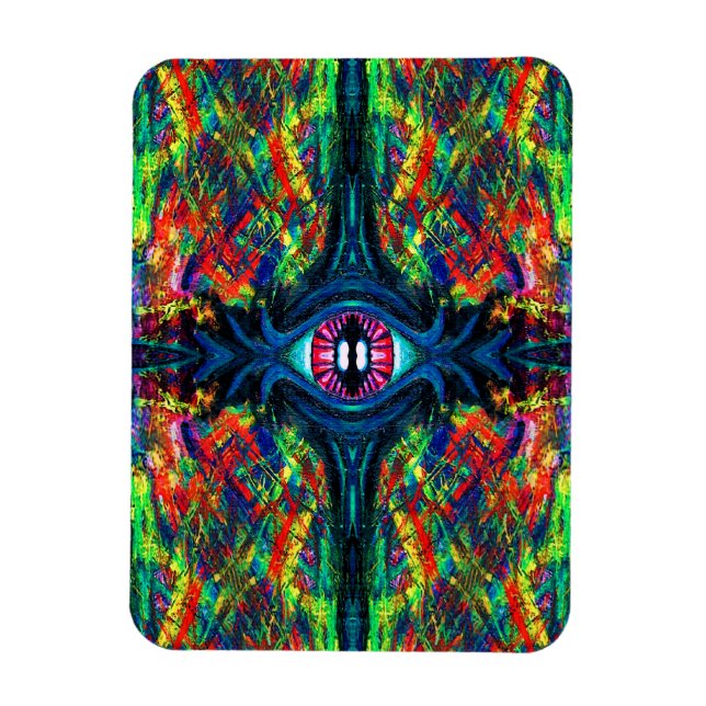 Öga Twisted och Trippy Painting Magnet (Vertikal)