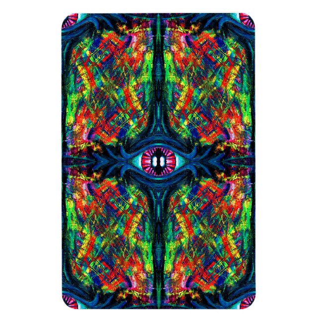 Öga Twisted och Trippy Painting Magnet (Vertikal)