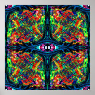 Öga Twisted och Trippy Painting Poster
