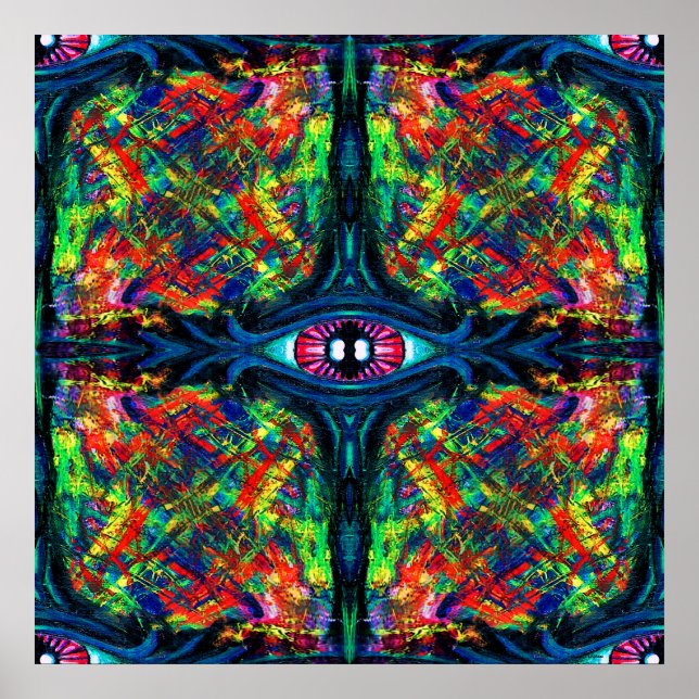 Öga Twisted och Trippy Painting Poster (Framsidan)