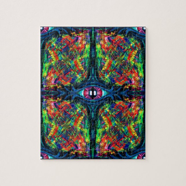 Öga Twisted och Trippy Painting Pussel (Vertikal)
