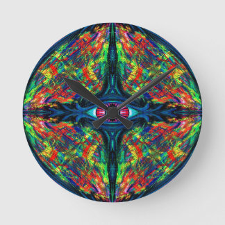 Öga Twisted och Trippy Painting Rund Klocka
