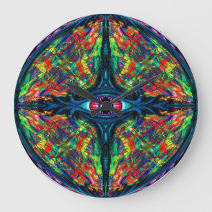 Öga Twisted och Trippy Painting Stor Klocka