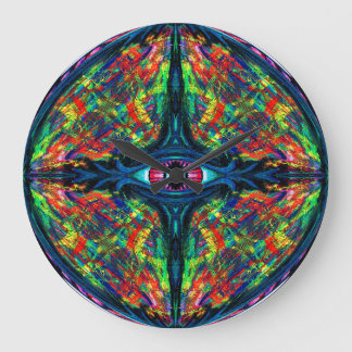 Öga Twisted och Trippy Painting Stor Klocka