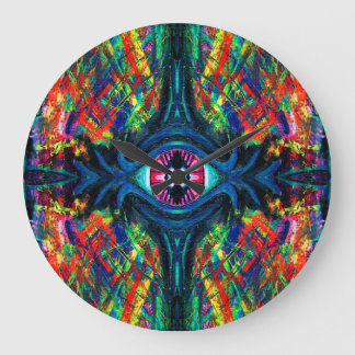 Öga Twisted och Trippy Painting Stor Klocka