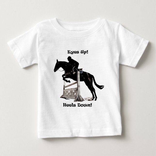 Öga upp! Ner! Häst T-shirt (Framsida)