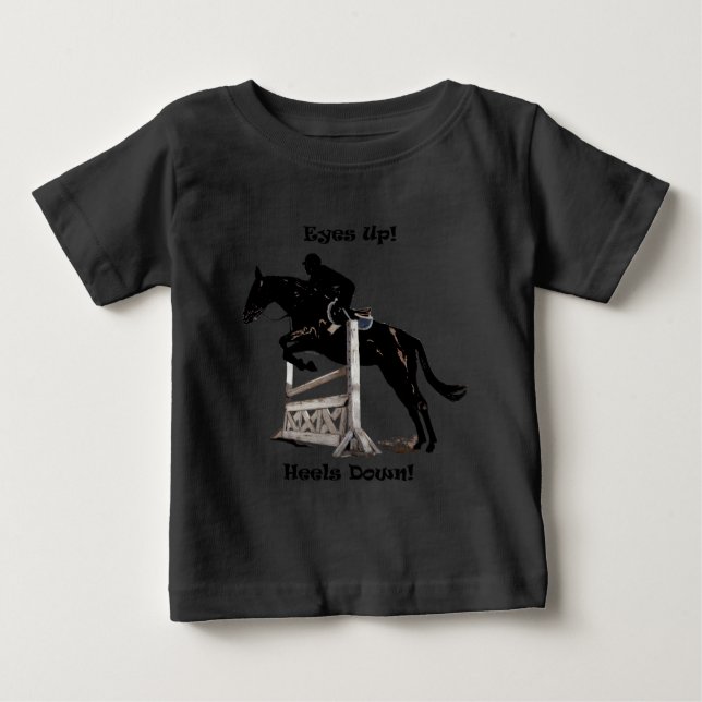 Öga upp! Ner! Häst Tee Shirt (Framsida)