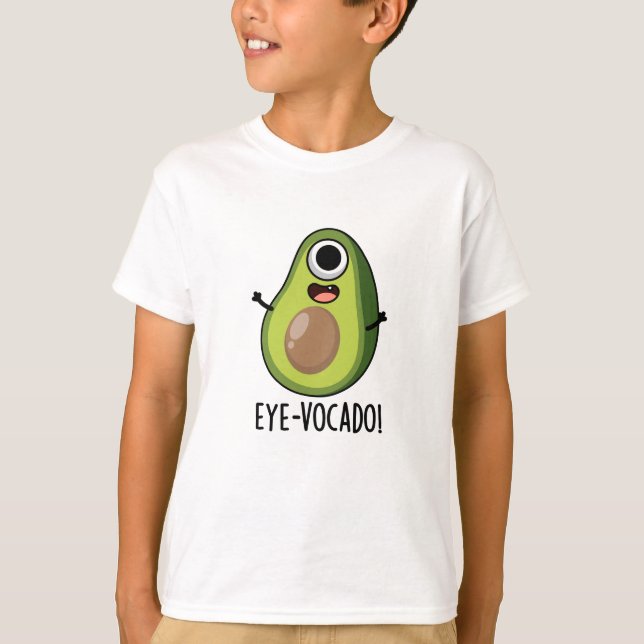 Öga-vocado Funny Avocado Pun T Shirt (Framsida)