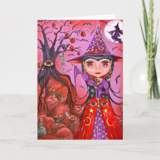 Öga Witch Halloween-kort Kort