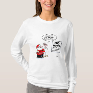 Ögadoktor och Santa rolig jultecknad T-shirt